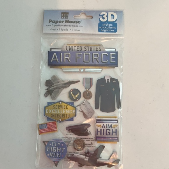 Air Force Scrapbook Paper & Stickers Bundle - Picture 9 of 11